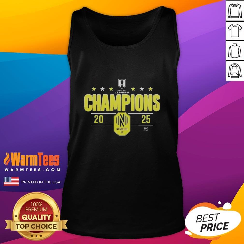Official Nashville Soccer Champions Open Cup 2025 tank top showcasing team pride and sporty style.