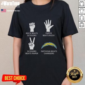 Alt Text: Official Los Angeles Chargers football logo on a stylish ladies tee, perfect for fans and casual wear.