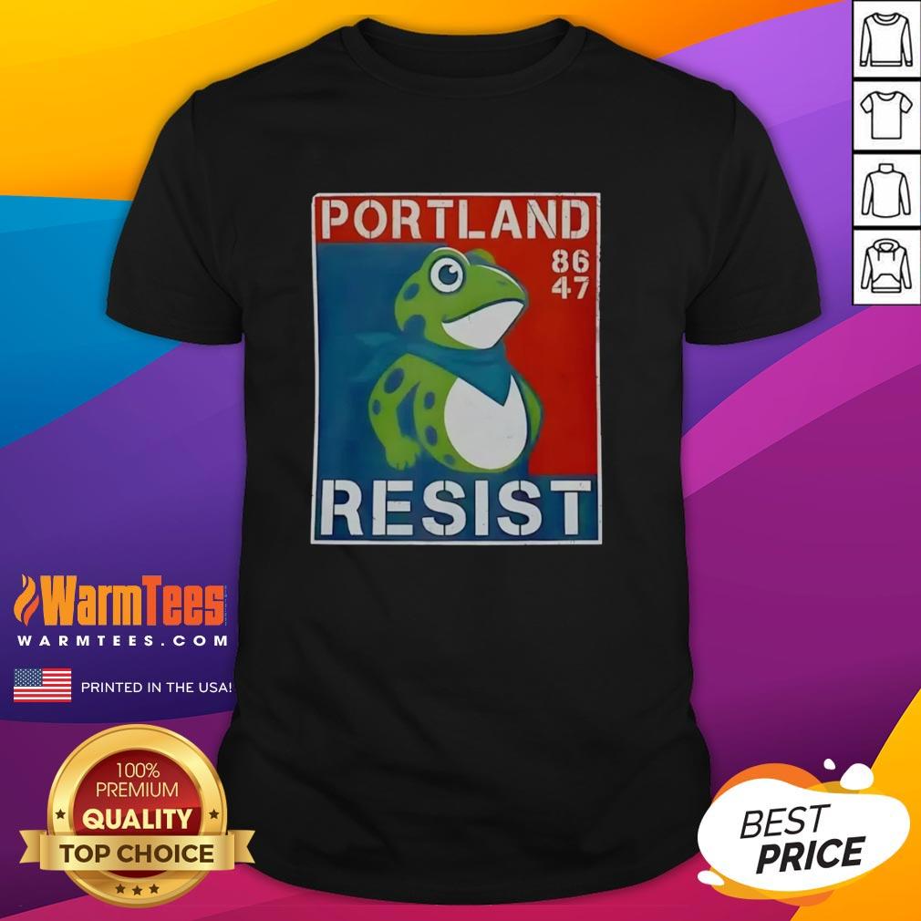 Alt Text: Official Portland Frog 86 47 T-Shirt featuring a vibrant design and comfortable fit, perfect for fans and casual wear.