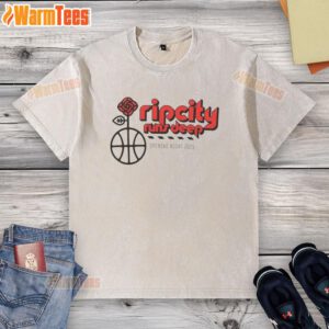 2025 Official Rip City Runs Deep Opening Night washed t-shirt featuring vibrant team graphics and a comfortable fit.