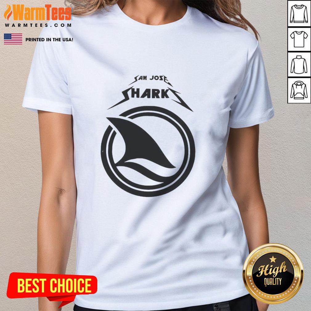 Official San Jose Sharks Game Day tee for ladies, featuring team colors and logo, perfect for game day outfits.