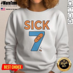 Alt Text: Official Sick Seven Meme Six Seven Sweatshirt in black, featuring a bold graphic design and comfortable fit.