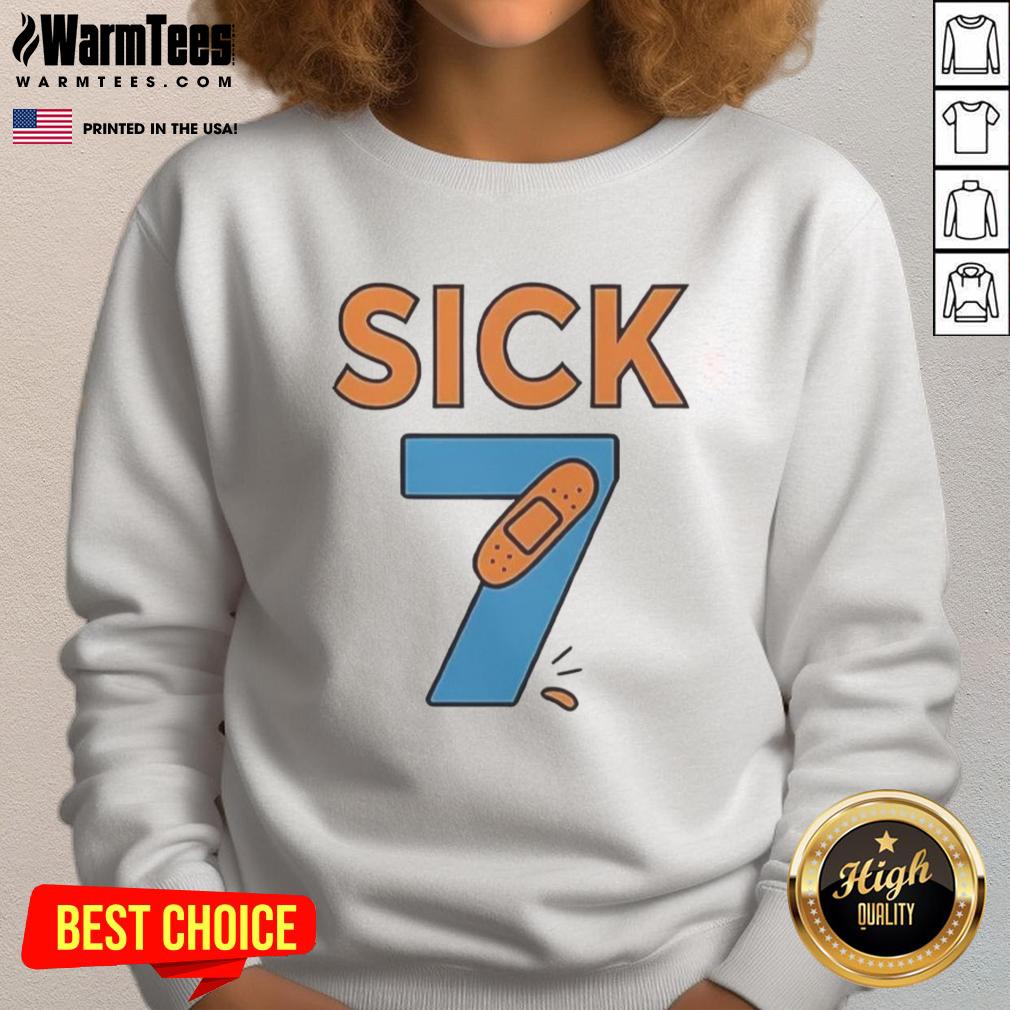 Alt Text: Official Sick Seven Meme Six Seven Sweatshirt in black, featuring a bold graphic design and comfortable fit.