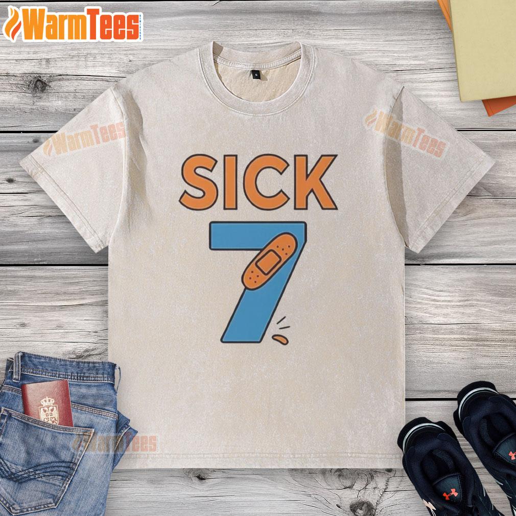 Official Sick Seven Meme Six Seven Washed T-Shirt featuring a unique graphic design, perfect for casual wear.