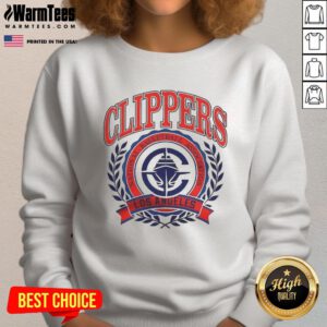 Original Los Angeles Clippers NBA logo vintage sweatshirt featuring classic design and vibrant colors.