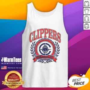 Vintage tank top featuring the original Los Angeles Clippers NBA logo, perfect for basketball fans and collectors.