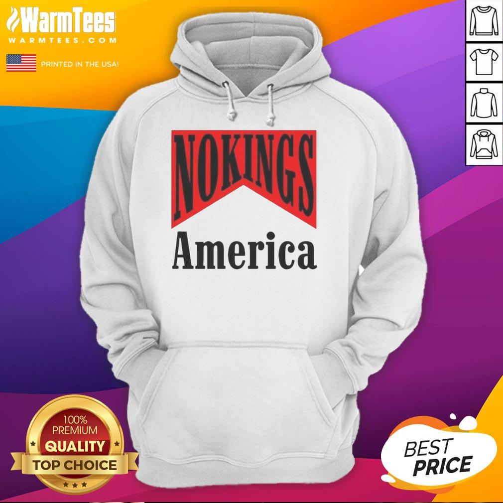 Alt Text: Original No Kings America Medicine Packaging Sarcastic Hoodie featuring a unique design and bold graphics for casual wear.