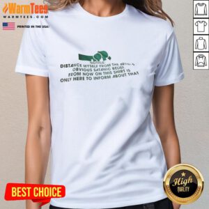 Original Notice Distance Myself From The Artists Ladies Tee featuring a stylish design and comfortable fit for women.