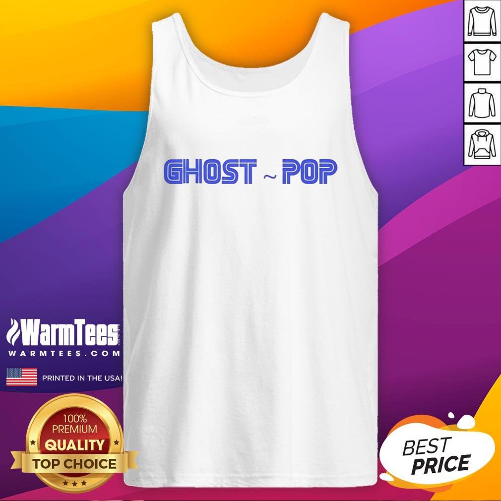 Premium Ghost Pop logo tank top featuring a stylish design for trendy casual wear.