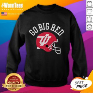 Premium Indiana Hoosiers Go Big Red Helmet sweatshirt showcasing vibrant team colors and logo, perfect for fans.