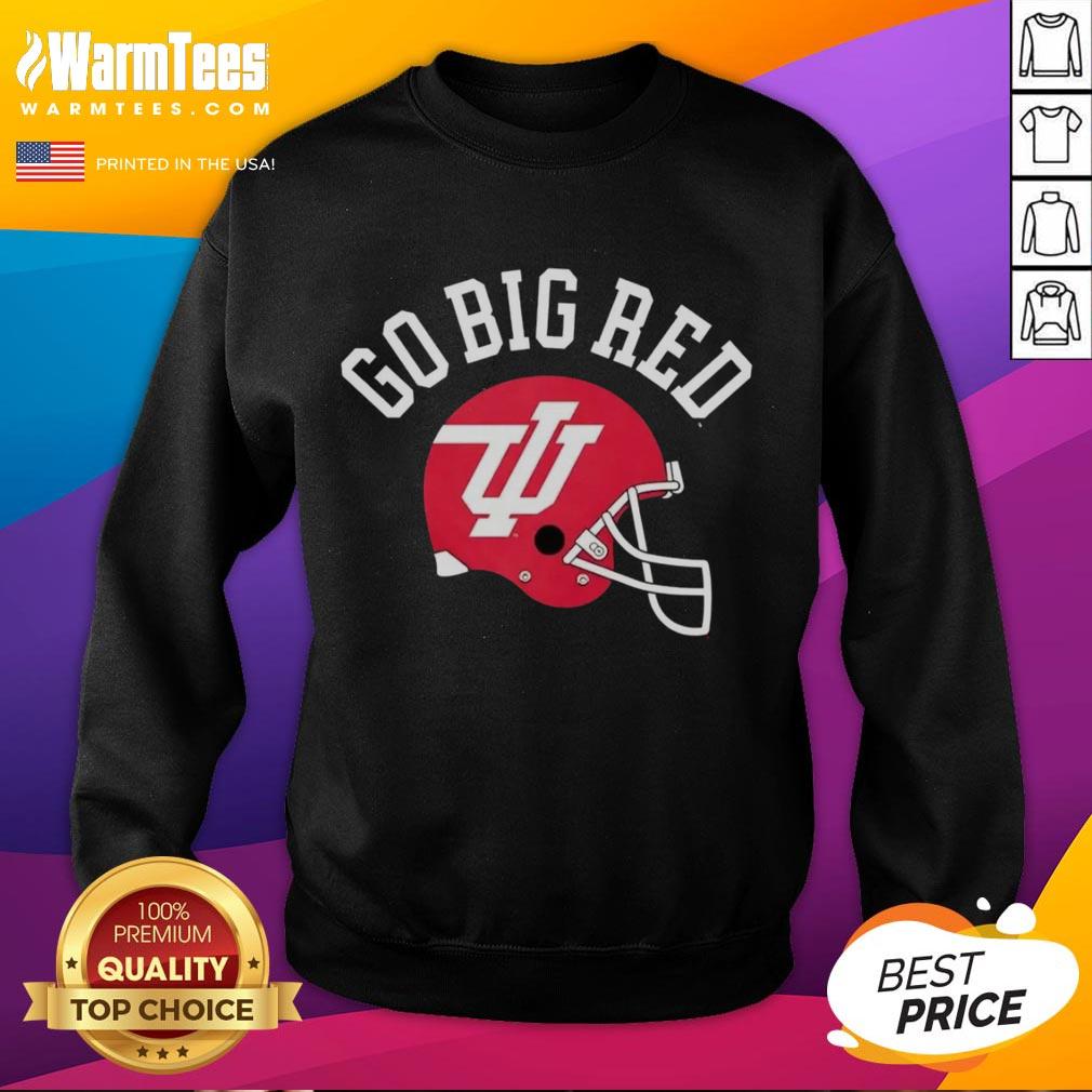 Premium Indiana Hoosiers Go Big Red Helmet sweatshirt showcasing vibrant team colors and logo, perfect for fans.