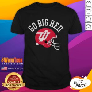 Premium Indiana Hoosiers Go Big Red Helmet T-Shirt featuring bold graphics and comfortable fit for fans.