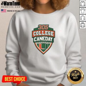 Premium Miami Hurricanes Football 305 College Caneday Sweatshirt in vibrant colors, perfect for game day and fans.