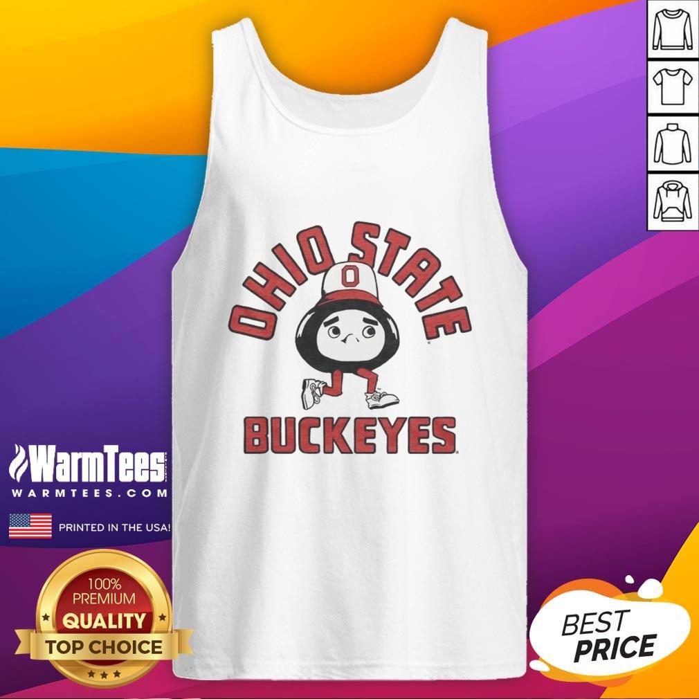 Premium Ohio State Buckeyes Brutus mascot tank top showcasing team spirit and athletic style for fans.
