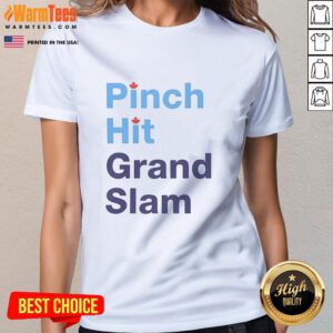 Premium Pinch Hit Grand Slam Baseball Lover Ladies Tee in vibrant colors, perfect for passionate female baseball fans.