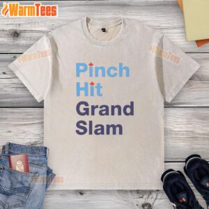 Premium Pinch Hit Grand Slam Baseball Lover washed t-shirt featuring a vintage design for baseball enthusiasts.