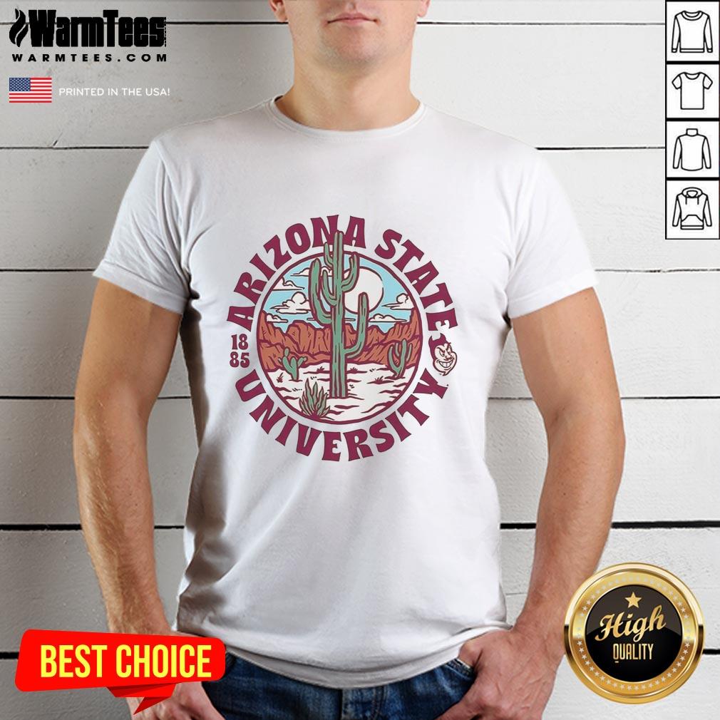 Alt Text: Arizona State Sun Devils Football T-Shirt featuring the ASU logo, celebrating Arizona State University since 1885.
