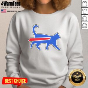 Funny football team meme sweatshirt featuring Top Cat Bills design, perfect for fans and casual wear.