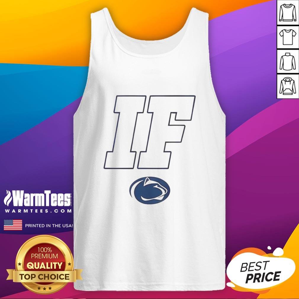Alt Text: Stylish 2025 Penn State tank top design featuring blue and white colors, perfect for summer fans and alumni.
