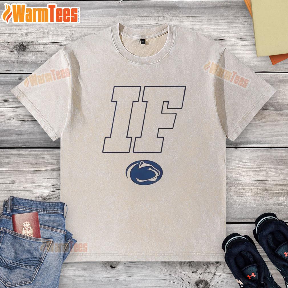Top Penn State Was Wearing of 2025: Stylish washed t-shirt featuring classic logo in navy and white colors.