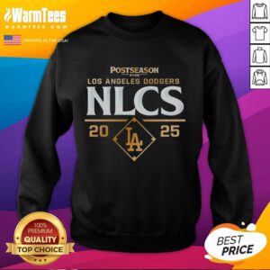 Alt Text: Stylish Los Angeles Dodgers NLCS 2025 sweatshirt, perfect for showing team spirit during the postseason.
