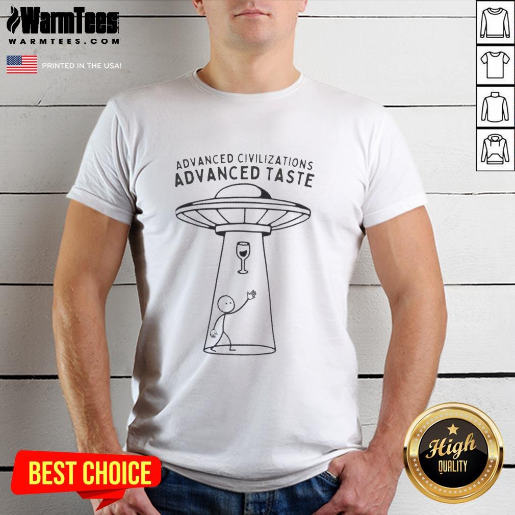 Top UFO Alien Wine Abduction T-Shirt featuring advanced civilizations and unique design for wine lovers and sci-fi fans.