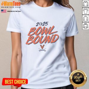 Top Virginia Cavaliers Bowl Bound 2025 Ladies Tee featuring team logo and stylish design for fans.