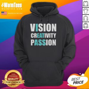 Top Vision Creativity Passion Hoodie in vibrant colors, showcasing a stylish design for creative individuals.