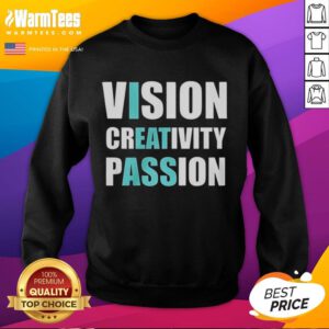 Top Vision Creativity Passion Sweatshirt featuring a bold graphic design in vibrant colors, perfect for stylish comfort.