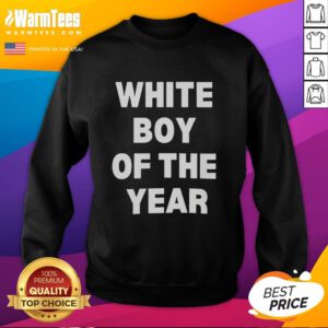 2025 Top White Boy of the Year sweatshirt featuring bold text and a stylish design, perfect for casual wear.