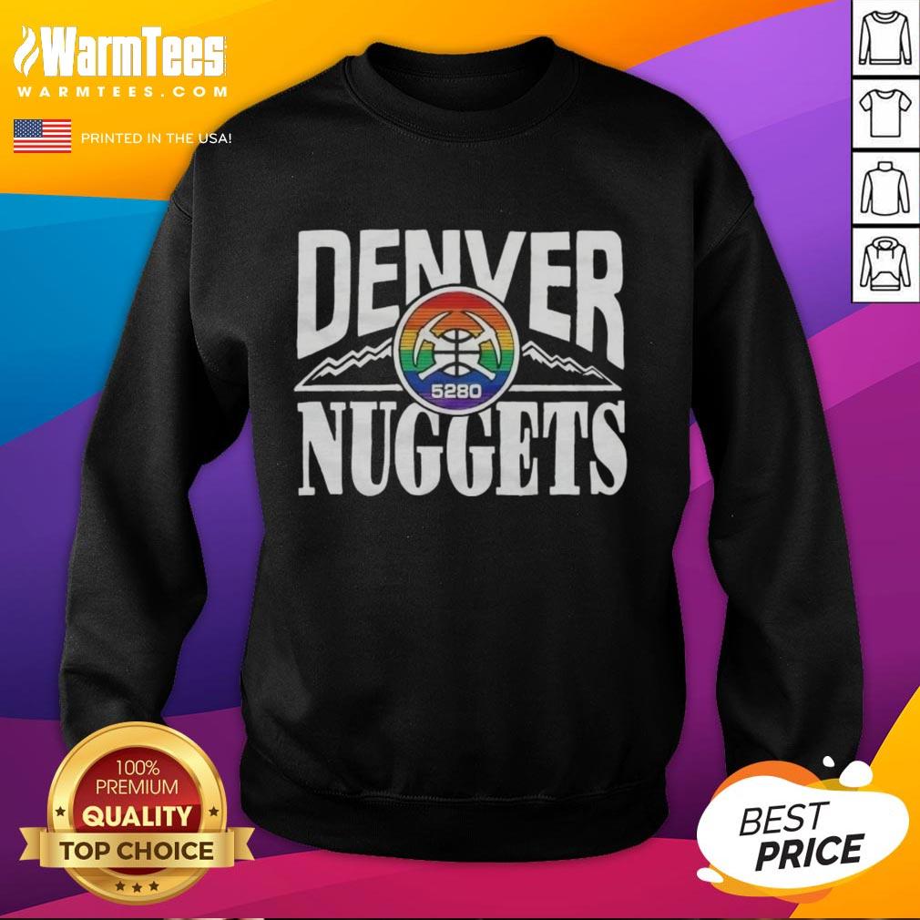 Alt Text: Awesome Denver Nuggets City Edition 2025 Sweatshirt showcasing team colors and logo, perfect for fans.