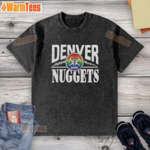 Awesome Denver Nuggets City Edition 2025 washed t-shirt featuring vibrant team colors and logo for fans and collectors.