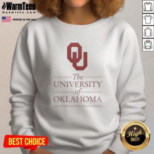 Awesome University of Oklahoma sweatshirt in crimson color, showcasing school spirit and comfortable style for fans.