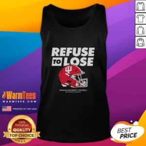 Good Indiana Hoosiers Football refuse to lose helmet tank top showcasing team spirit and style for fans.