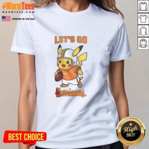 Good Miami Hurricanes X Pikachu Let's Go ladies tee featuring vibrant graphics and a stylish design for fans.