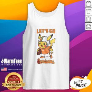 Good Miami Hurricanes X Pikachu Let's Go tank top featuring vibrant colors and a playful design for fans and gamers.