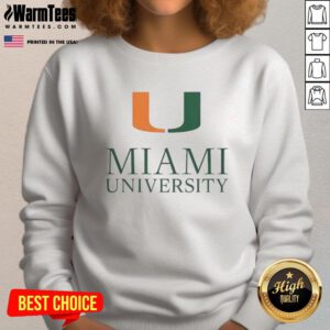 Alt Text: Good Miami University sweatshirt in vibrant colors, perfect for showing school spirit and staying cozy.