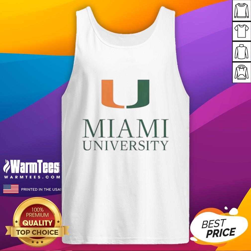 Good Miami University tank top featuring the school's logo, perfect for casual wear and showing school spirit.