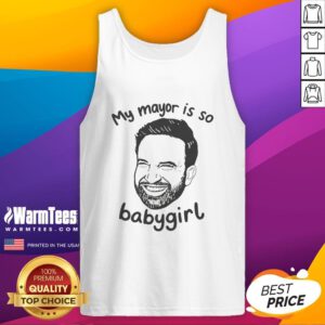 Good My Mayor Is So Babygirl Tank Top featuring playful text design on a stylish tank for trendy summer outfits.