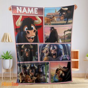 Happy Ferdinand And Friends The Gentle Bull's Journey Blanket Fleece Customized Blanket