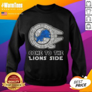 Happy Star Wars Come to the Detroit Lions side sweatshirt featuring a vibrant design and comfortable fit for fans.