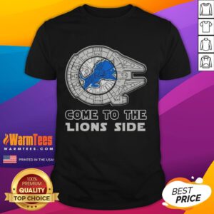 Happy Star Wars Come To The Detroit Lions Side T-Shirt featuring iconic characters and team spirit design.
