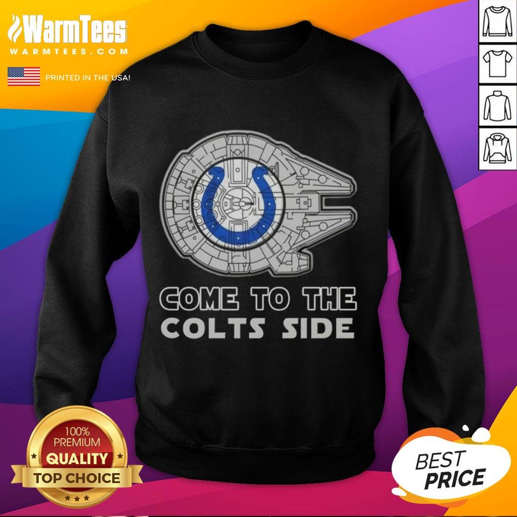 Happy Star Wars Come to the Indianapolis Colts Side Sweatshirt featuring vibrant designs for fans of both franchises.
