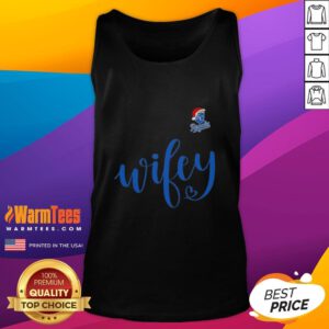 Happy Wifey Kansas City Royals tank top with Santa hat, perfect for a festive Merry Christmas celebration.