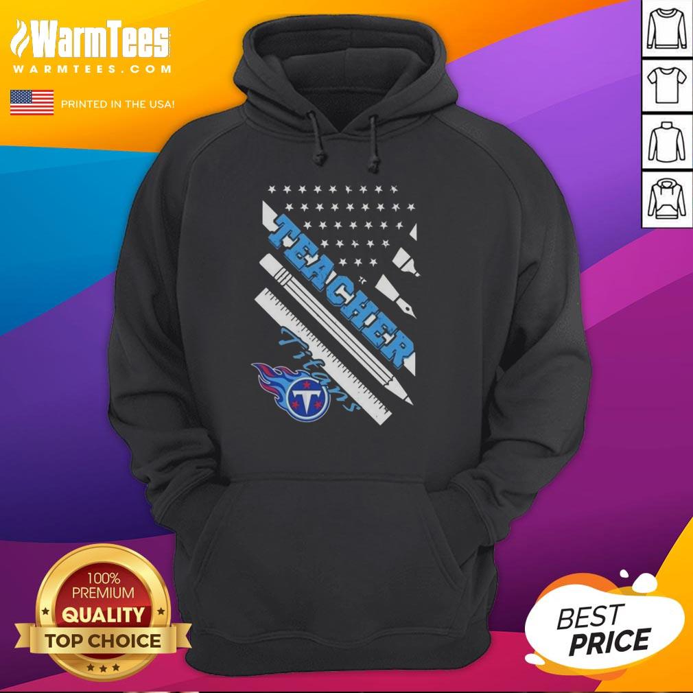 Alt Text: Stylish Hot Tennessee Titans Football hoodie featuring an American flag design, perfect for fans and teachers alike.