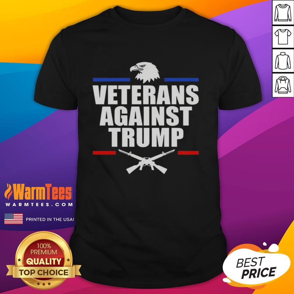 Nice Eagle Veterans Against Trump T-Shirt featuring a bold eagle design and anti-Trump message, perfect for patriotic supporters.