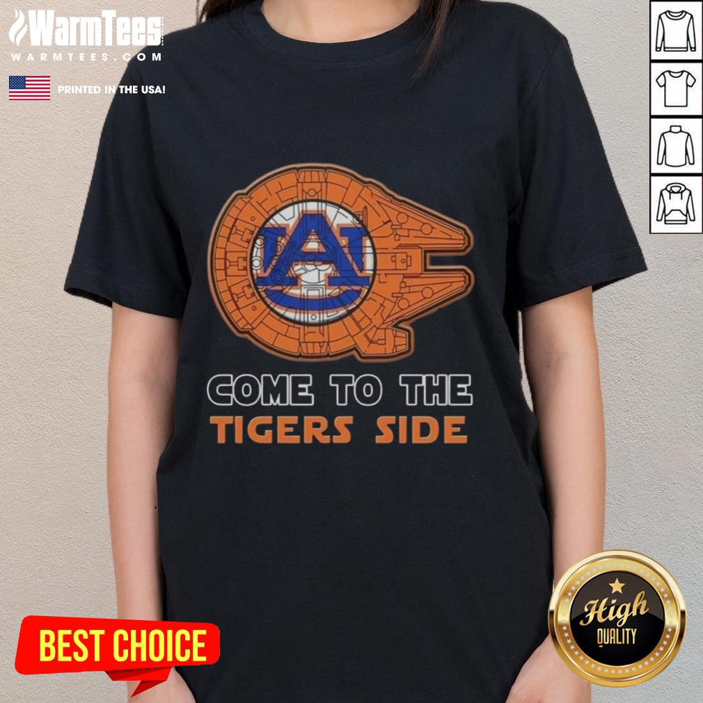 Stylish Auburn Tigers ladies tee featuring a Nice Star Wars design, perfect for fans and game day wear.