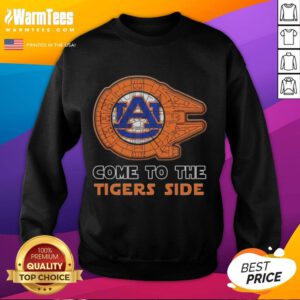 Nice Star Wars Come to the Auburn Tigers side sweatshirt featuring vibrant graphics and team colors for fans.