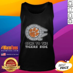 Clemson Tigers tank top featuring a fun Star Wars design, perfect for fans and summer wear.