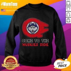 Connecticut Huskies side sweatshirt featuring a stylish Star Wars design, perfect for fans and cozy wear.